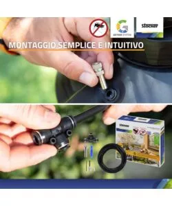 Kit geyser nebulizzatore antizanzare a batteria stocker 2l 2,5 bar 3,6v con disabituante florifens 250 ml